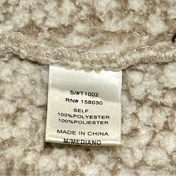 Love Tree Cream Long-crop, Half-zip, and Cozy Fleece Pullover/ size M - Picture 7 of 9